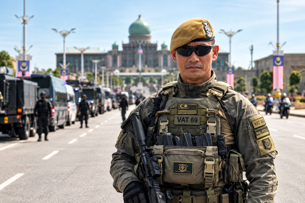VAT 69 operator before Perdana Putra, Putrajaya